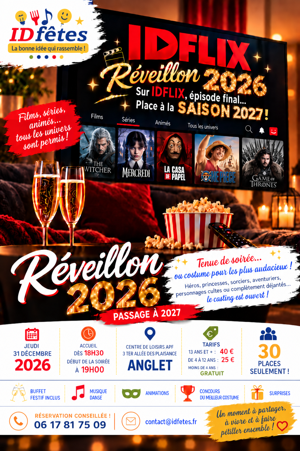 🎬 Réveillon 2026 — Sur IDFLIX, épisode final… Place à la SAISON 2027 !